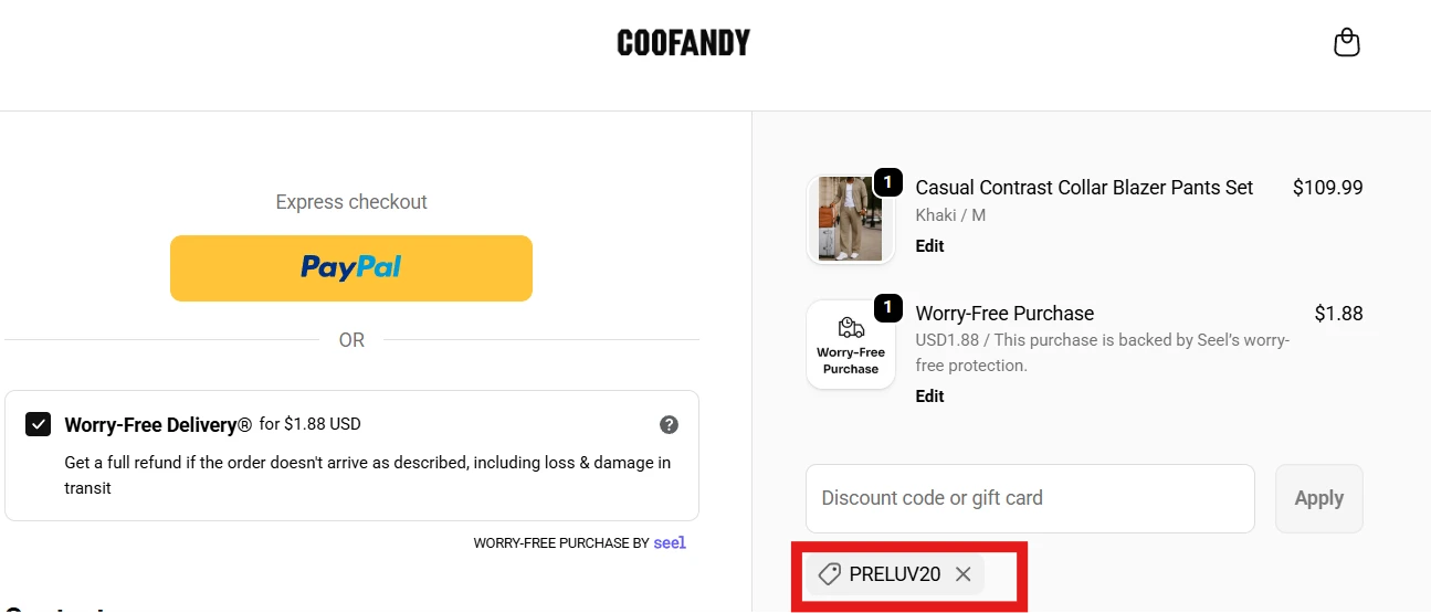 Use Code PRELUV20 for 20% OFF